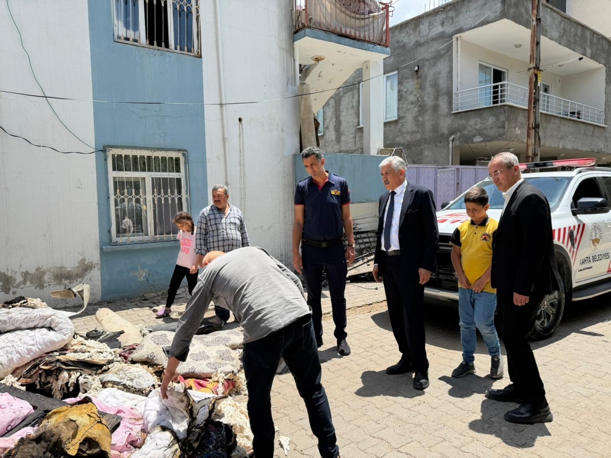 Yangın Sonrası İlk Destek Kahta Belediyesi’nden